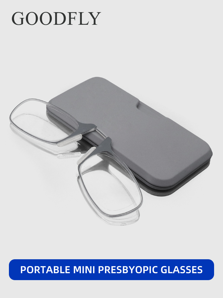 Wallet Slim Titanium - Mini-Presbyopie-Lesebrille für Männer und Frauen, tragbar,