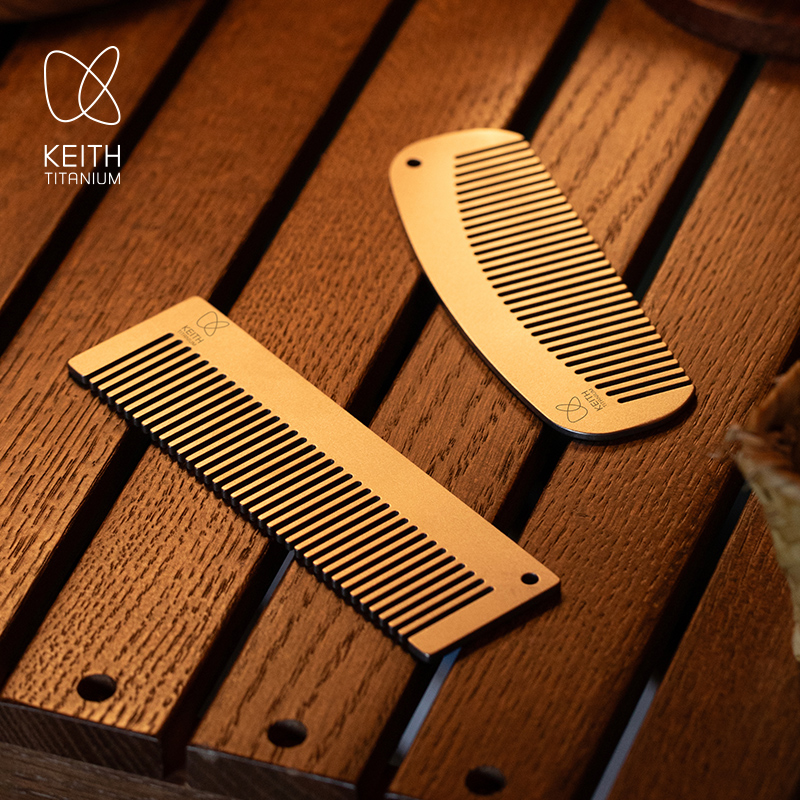 Comb Pocket Titanium - KEITH Titan Geldbörsenkamm für gesundes Haar