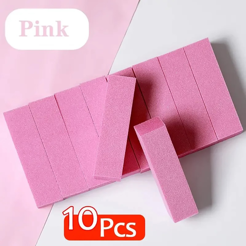 Nail File Titanium - 10-teiliges Schwammpuffer-Block-Set Nagelfeilen Maniküre Pediküre Pflege