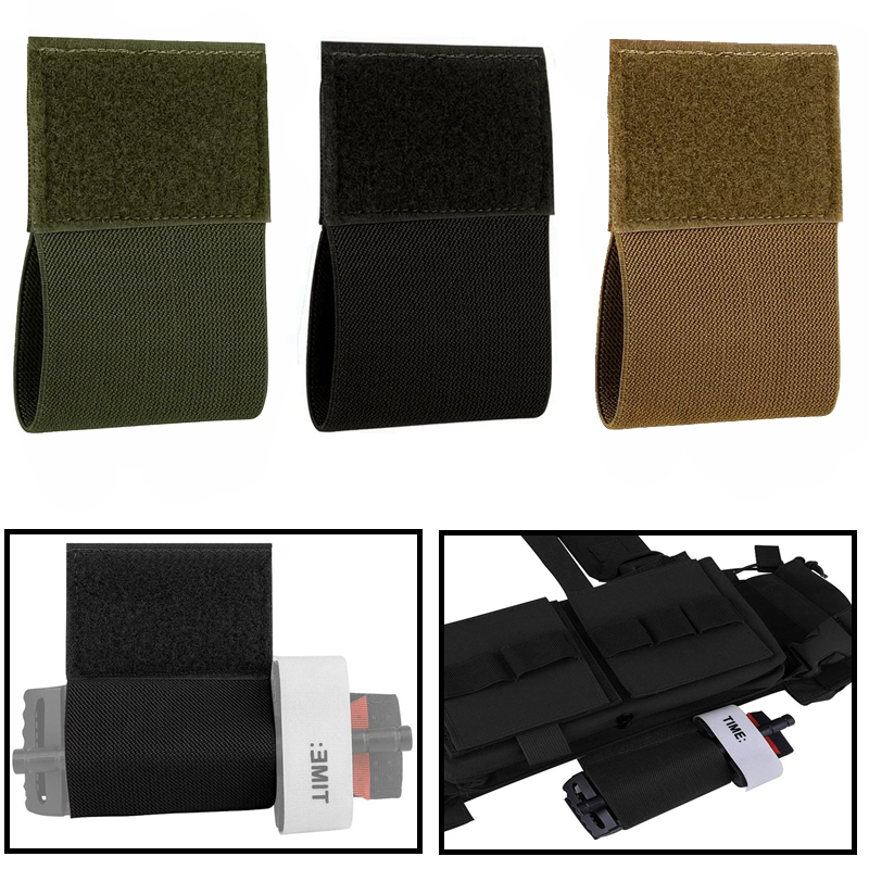 Appendix Carry Edc - 2er-Set elastischer Tourniquet-Halter mit Klettverschluss für